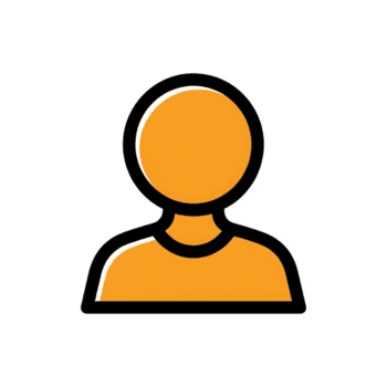orange user profile icon simple avatar person illustration isolated on a transparent background png (2)